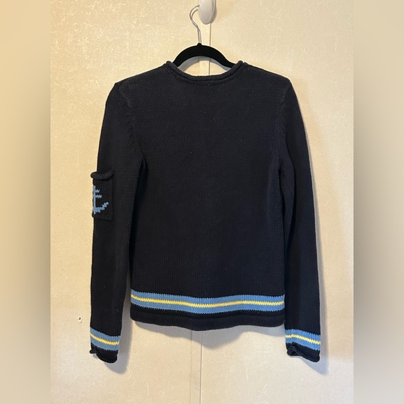 Crazy horse | Black Sweater with Yellow and White Design | Size petite - Picture 6 of 6